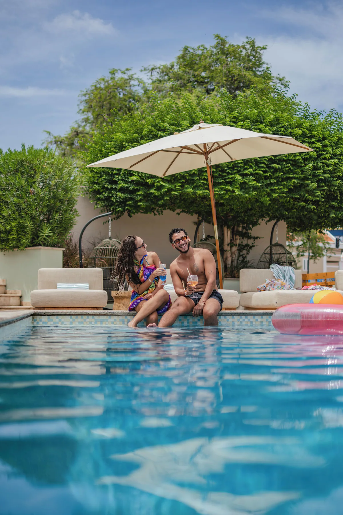 Piscina da hospedagem em Curaçao