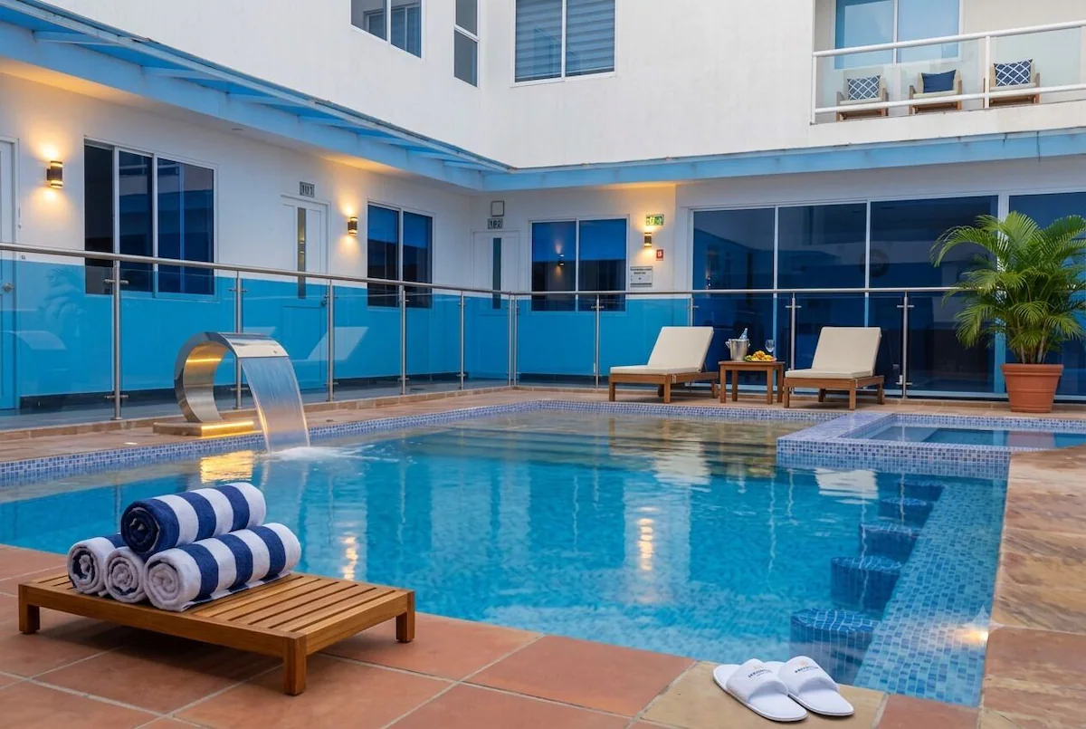 Piscina de hospedagem na Colômbia