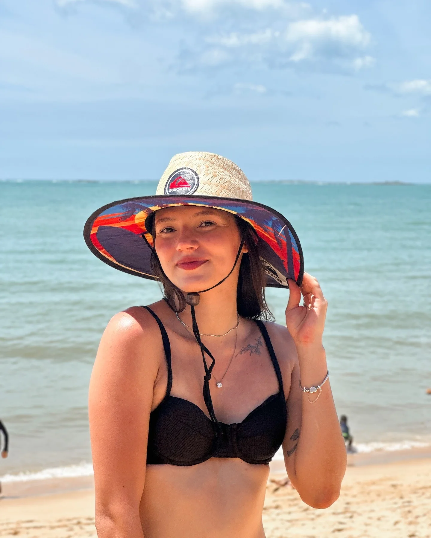 Sandy durante uma viagem
